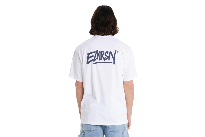 Emerson Ανδρικό Κοντομάνικο T-Shirt Λευκό, Μωβ