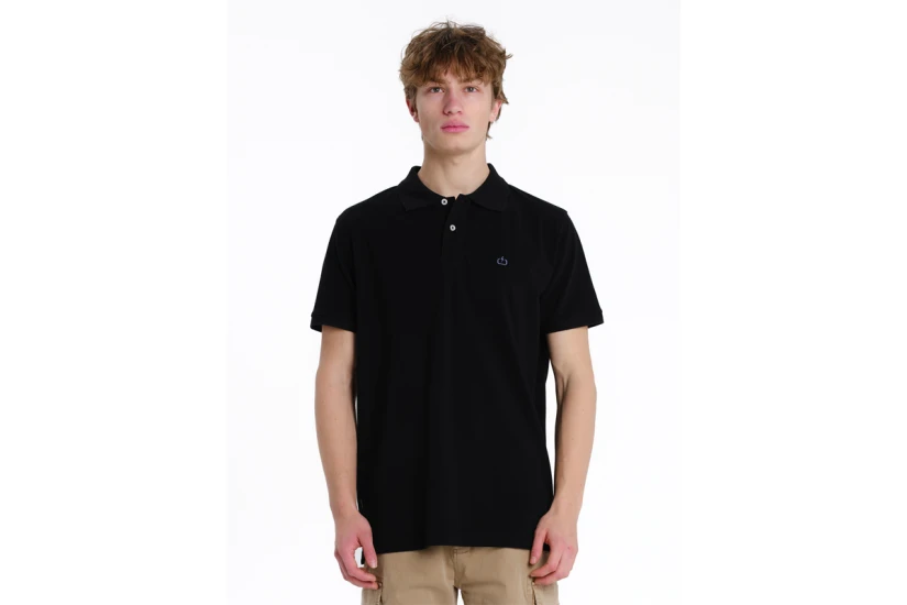 Emerson Ανδρικό Κοντομάνικο Polo T-Shirt Μαύρο