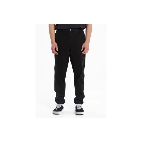 Emerson Half-Elasticated Παντελόνι Cargo Ανδρικό (261.EM42.40 BLACK)