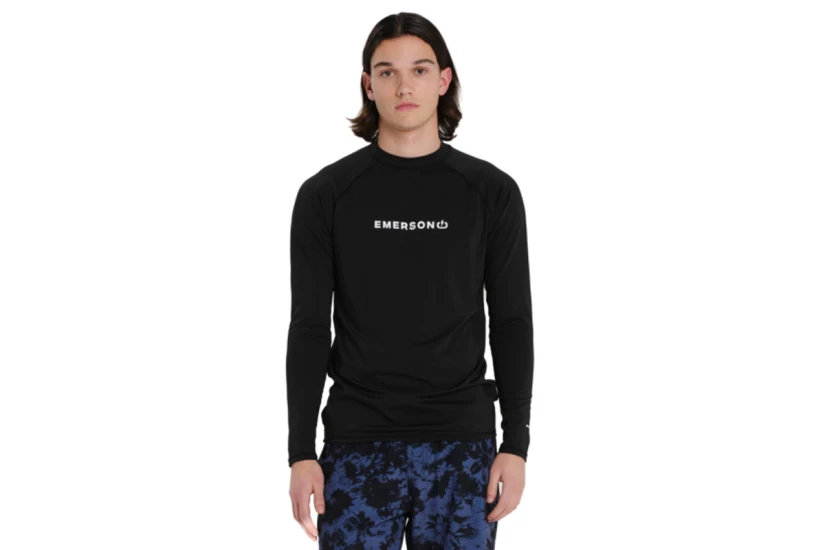 Emerson Rashguard Ανδρική Μακρυμάνικη Μπλούζα UV Protection Μαύρη