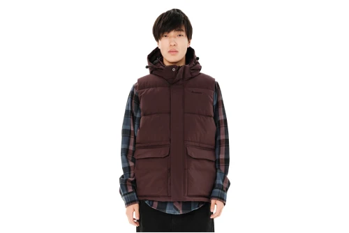 Emerson Hooded Puffer Μπουφάν Αμάνικο Ανδρικό (262.EM10.73 CHOCOLATE BROWN)