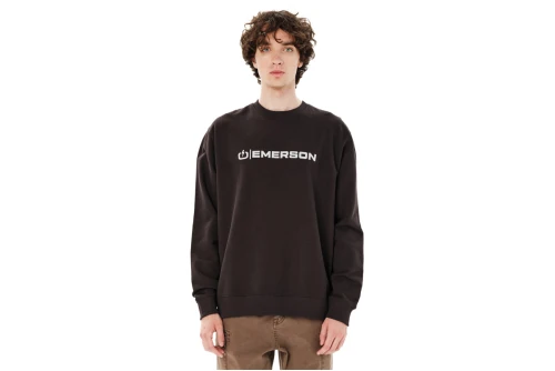 Emerson Classic Logo Μπλούζα Με Λαιμόκοψη Ανδρική (262.EM20.03 COFFEE BROWN)