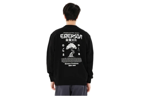 Emerson Japanese Cultural Society Μπλούζα Με Λαιμόκοψη Ανδρική (262.EM20.27 BLACK)