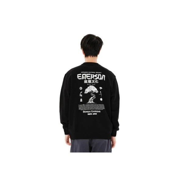 Emerson Japanese Cultural Society Μπλούζα Με Λαιμόκοψη Ανδρική (262.EM20.27 BLACK)
