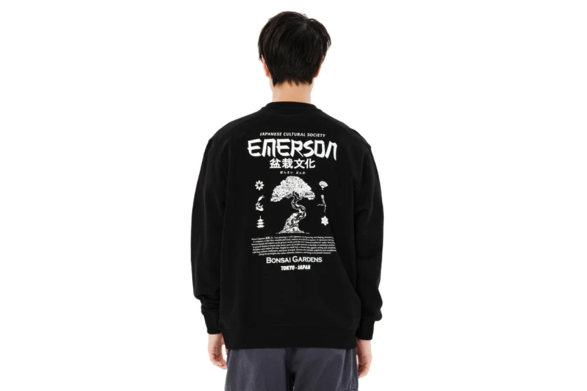 Emerson Japanese Cultural Society Μπλούζα Με Λαιμόκοψη Ανδρική (262.EM20.27 BLACK)