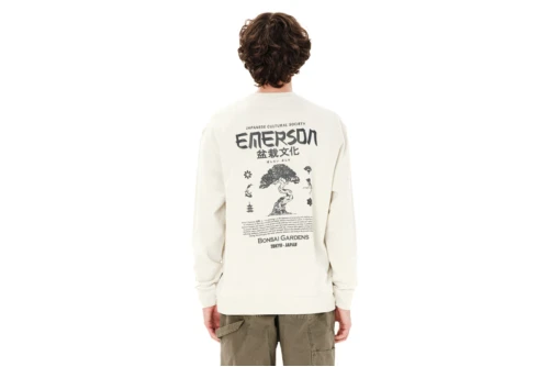 Emerson Japanese Cultural Society Μπλούζα Με Λαιμόκοψη Ανδρική (262.EM20.27 CLAY WHITE)