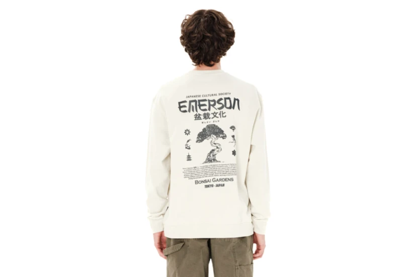 Emerson Japanese Cultural Society Μπλούζα Με Λαιμόκοψη Ανδρική (262.EM20.27 CLAY WHITE)