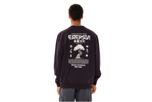 Emerson Japanese Cultural Society Μπλούζα Με Λαιμόκοψη Ανδρική (262.EM20.27 D.GRAPE)