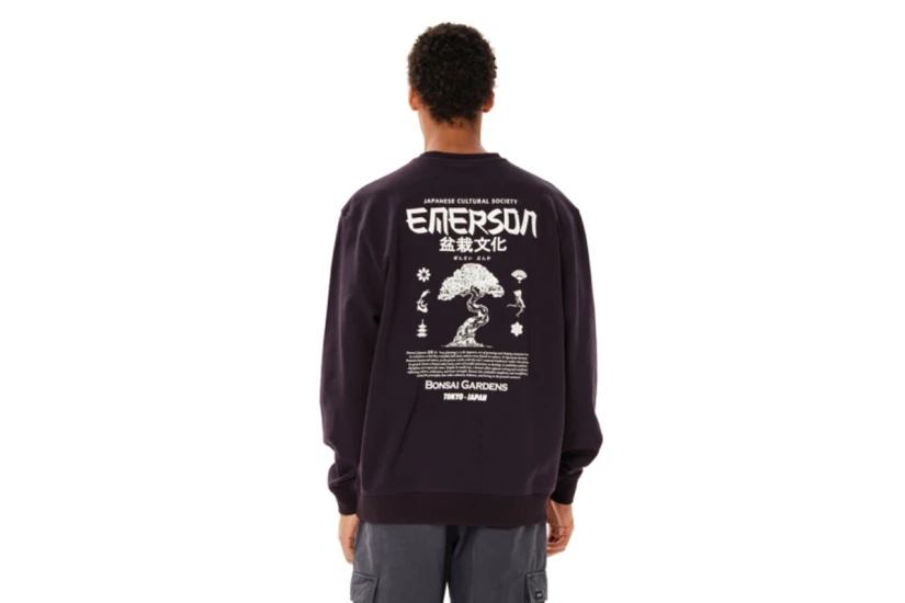 Emerson Japanese Cultural Society Μπλούζα Με Λαιμόκοψη Ανδρική (262.EM20.27 D.GRAPE)