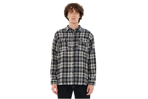 Emerson Checkered Flannel Πουκάμισο Μακρυμάνικο Ανδρικό (262.EM60.10 MIDNIGHT-OFF WHITE)