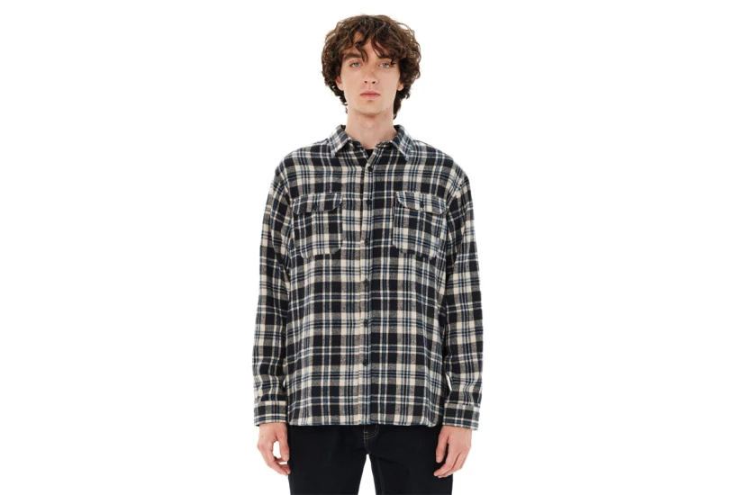 Emerson Checkered Flannel Πουκάμισο Μακρυμάνικο Ανδρικό (262.EM60.10 MIDNIGHT-OFF WHITE)