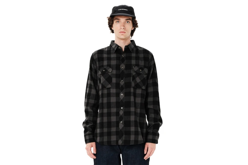 Emerson Checkered Flannel Πουκάμισο Μακρυμάνικο Ανδρικό (262.EM60.80 PINE GREY-BLACK)