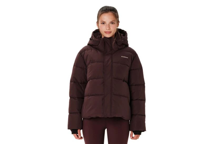 Emerson Detachable Hood Γυναικείο Μπουφάν Puffer με Κουκούλα Καφέ