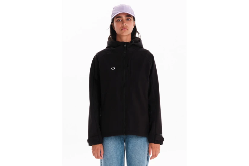 Emerson Womens Hooded Bonded Jacket (262.EW11.03A BLACK B)