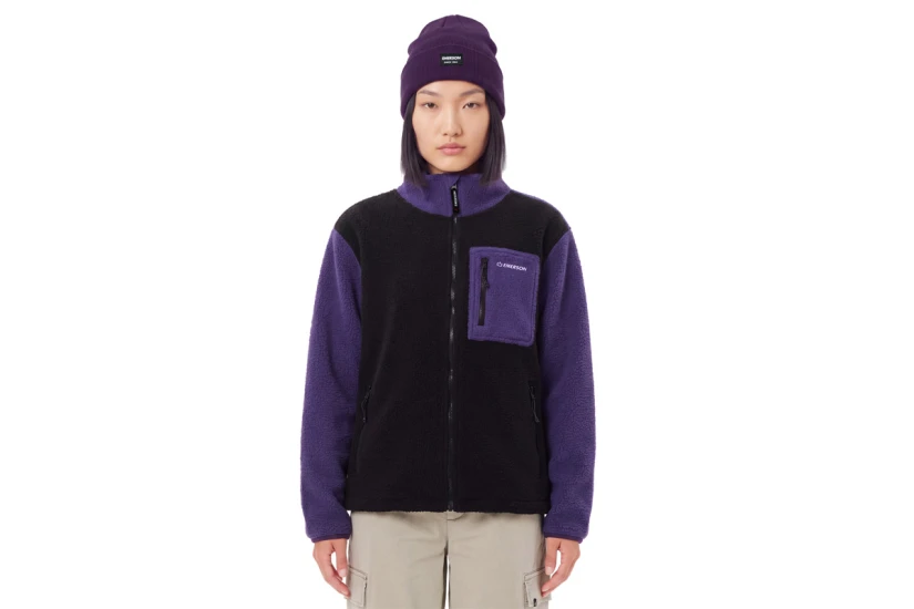 Emerson High-Pile Ζακέτα Fleece Γυναικεία (262.EW290.37 BLACK-PURPLE)