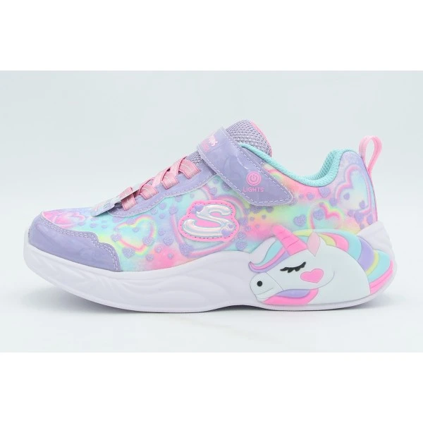 Skechers S-Lights Unicorn Dreams - Heart Sparkles Sneakers (303063L-LVMT)