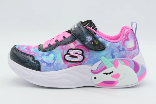 Skechers Unicorn Dreams - Heart Sparkles Sneakers (303063LC-BKMT)