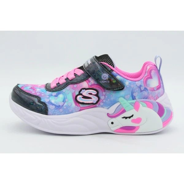 Skechers Unicorn Dreams - Heart Sparkles Sneakers (303063LC-BKMT)