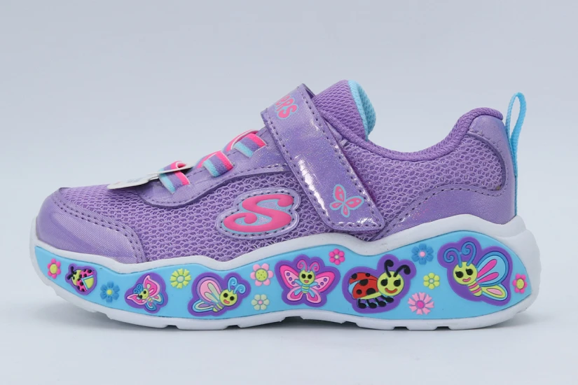 Skechers Fun Squad Βρεφικά Sneakers Μωβ, Λευκά
