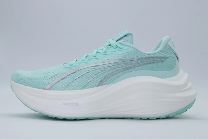 Puma Magmax Nitro Αθλητικά Παπούτσια για Τρέξιμο Άκουα, Ασημί, Λευκά