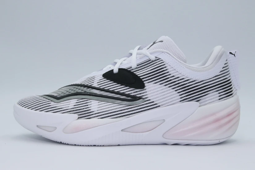 Puma All-Pro Nitro 2 Ανδρικά Μπασκετικά Παπούτσια Λευκά, Μαύρα, Γκρι