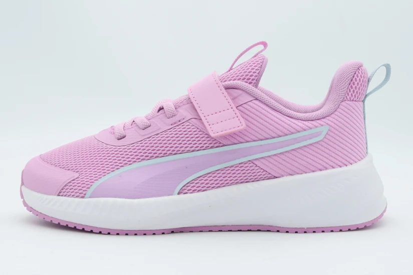 Puma Flyer 4 Παιδικά Αθλητικά Παπούτσια για Τρέξιμο Ροζ, Λευκό, Γκρι Ανοιχτό