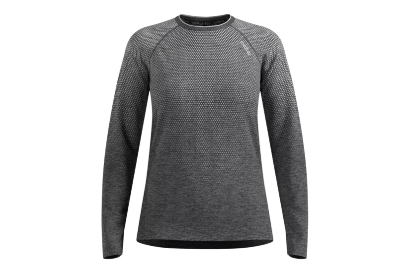 Odlo Essential Seamless Γυναικεία Μακρυμάνικη Μπλούζα με Λαιμόκοψη Γκρι