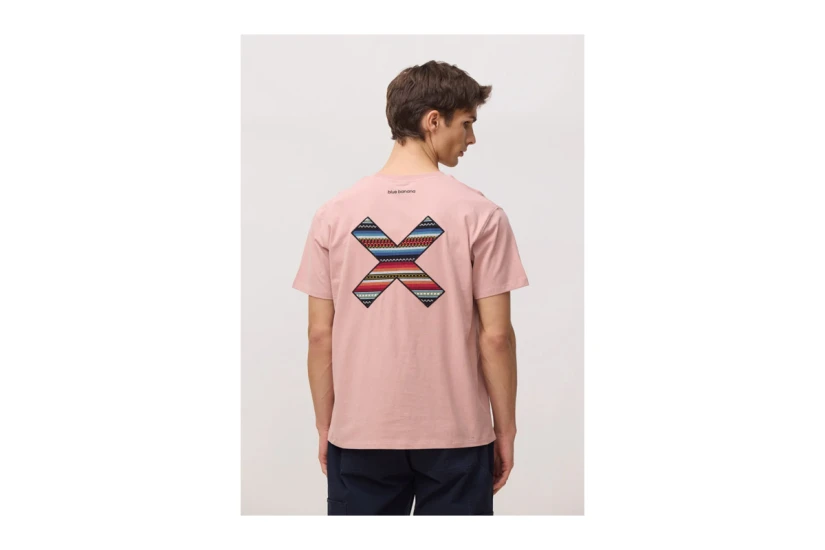 Blue Banana Peach Classic Ανδρικό Κοντομάνικο T-Shirt Ροζ