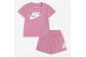 Nike Club Παιδικό Σετ Κοντομάνικη Μπλούζα - Σορτς Ροζ