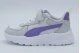Puma Trinity Lite AC+ Βρεφικά Sneakers Γκρι Ανοιχτό, Λευκά, Μωβ