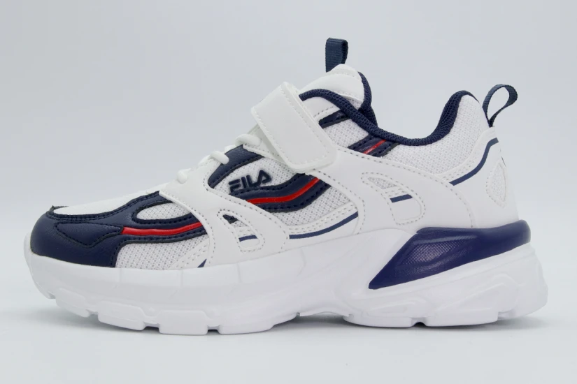 Fila Memory Hoppie V Παιδικά Sneakers Λευκά, Μπλε Σκούρο