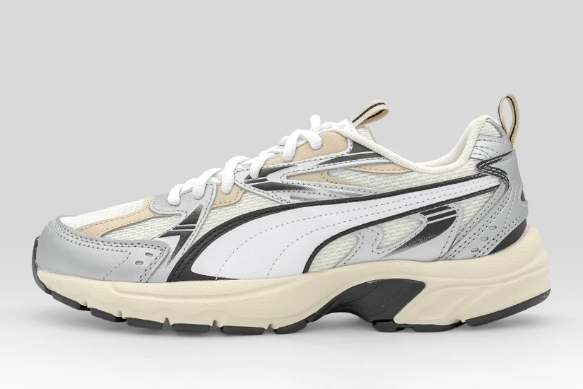Puma Milenio Tech Sneakers Εκρού, Ασημί, Μαύρα, Λευκά