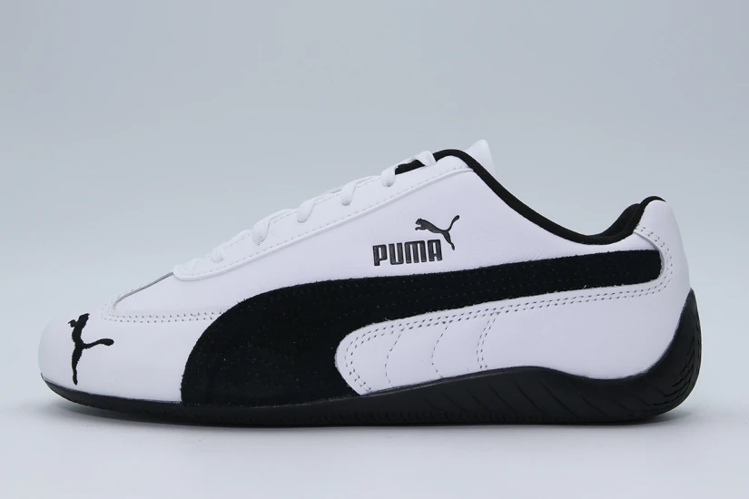 Puma Speedcat Leather Unisex Sneakers Λευκά, Μαύρα