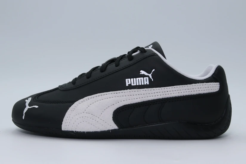 Puma Speedcat Leather Unisex Sneakers Μαύρα, Λευκά