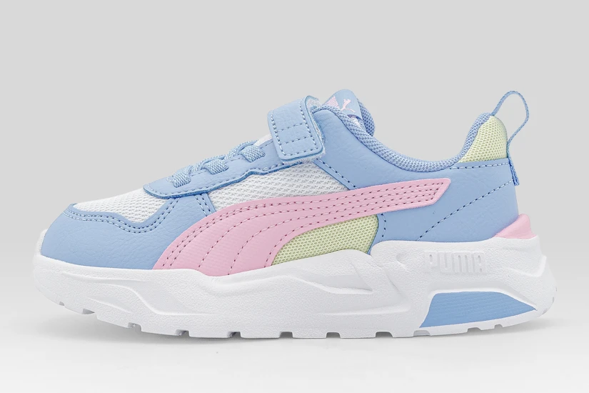 Puma Trinity 2 LT Βρεφικά Sneakers Λιλά, Λευκά, Ροζ, Κίτρινα