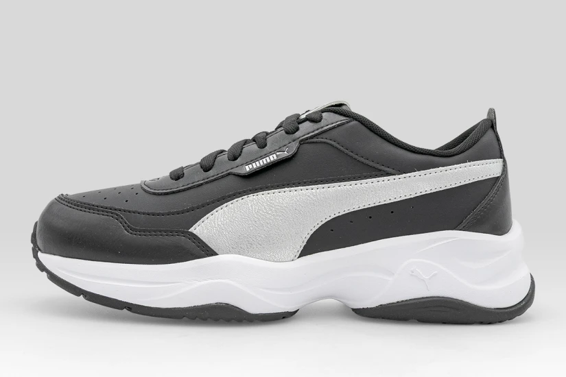 Puma Cilia Mode Metallic Whisper Sneakers Μαύρα, Λευκά, Ασημί