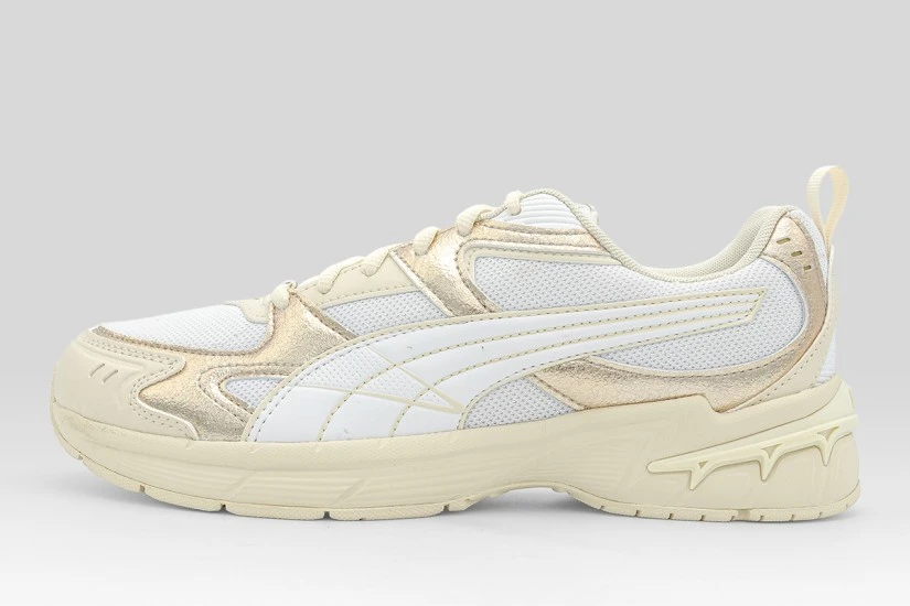 Puma Milenio Tech 2000 Metallic Whisper Sneakers Λευκά, Χρυσά