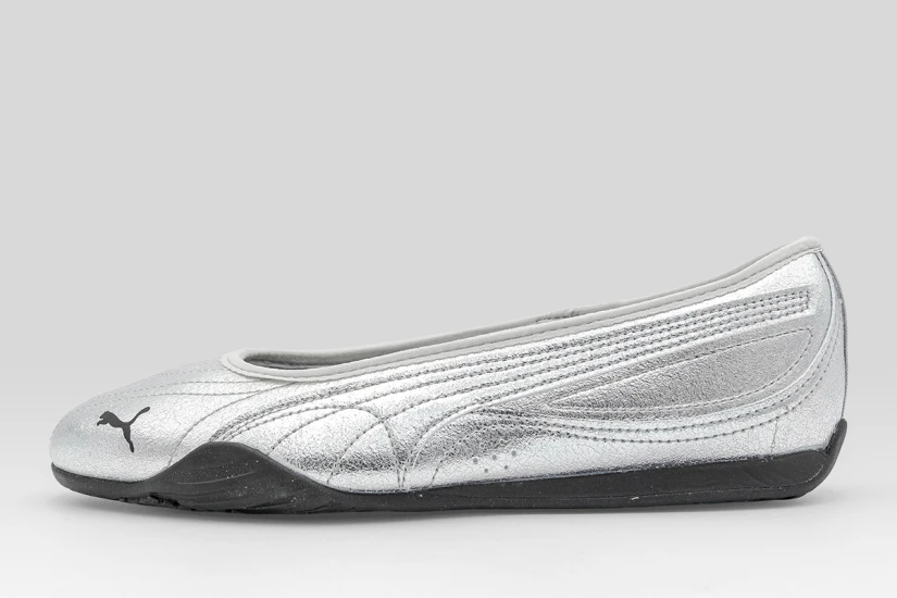 Puma Catch Metallic Whisper Γυναικείες Μπαλαρίνες Ασημί