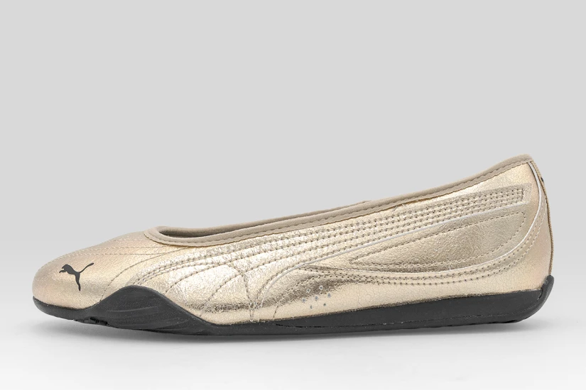 Puma Catch Metallic Whisper Γυναικείες Μπαλαρίνες Χρυσές