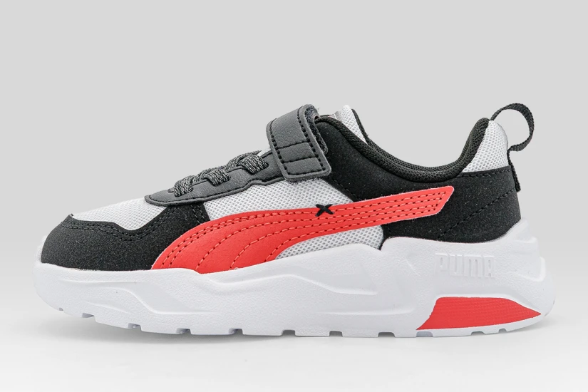 Puma Trinity 2 LT Mid 90S Βρεφικά Sneakers Μαύρα, Λευκά, Κόκκινα