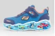 Skechers Play Scene Βρεφικά Sneakers Μπλε, Λευκά, Πορτοκαλί