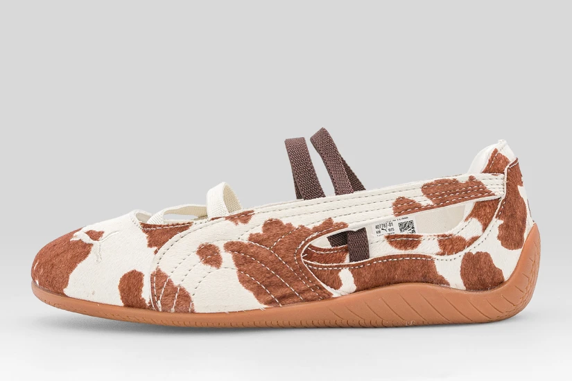 Puma Speedcat Ballet Cow Print Sneakers Λευκά, Καφέ