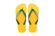 Havaianas Brasil Logo Unisex Σαγιονάρες Κίτρινές, Πράσινες, Λευκές