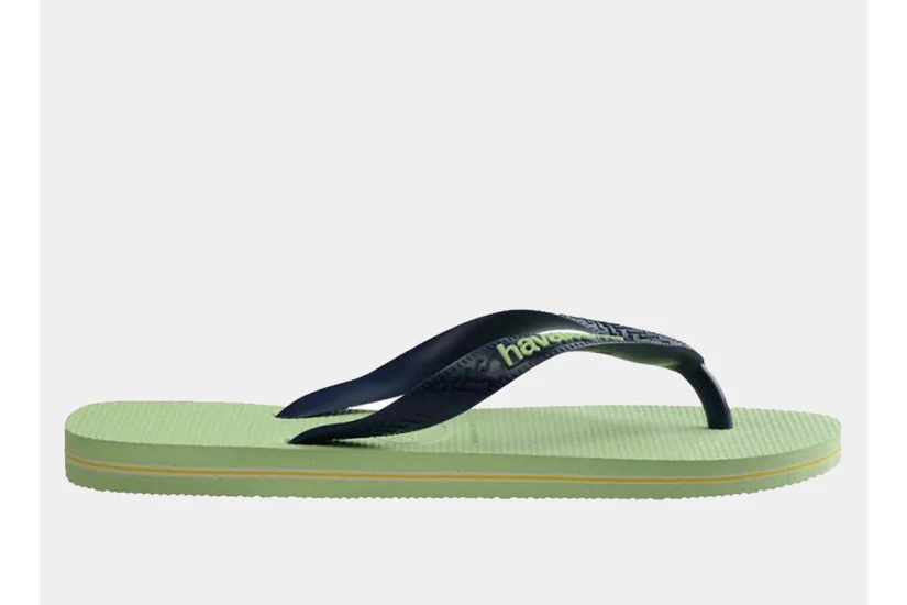 Havaianas Brasil Logo Unisex Σαγιονάρες Πράσινες, Μπλε
