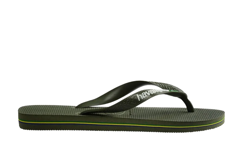 Havaianas Brasil Logo Unisex Σαγιονάρες Πράσινες