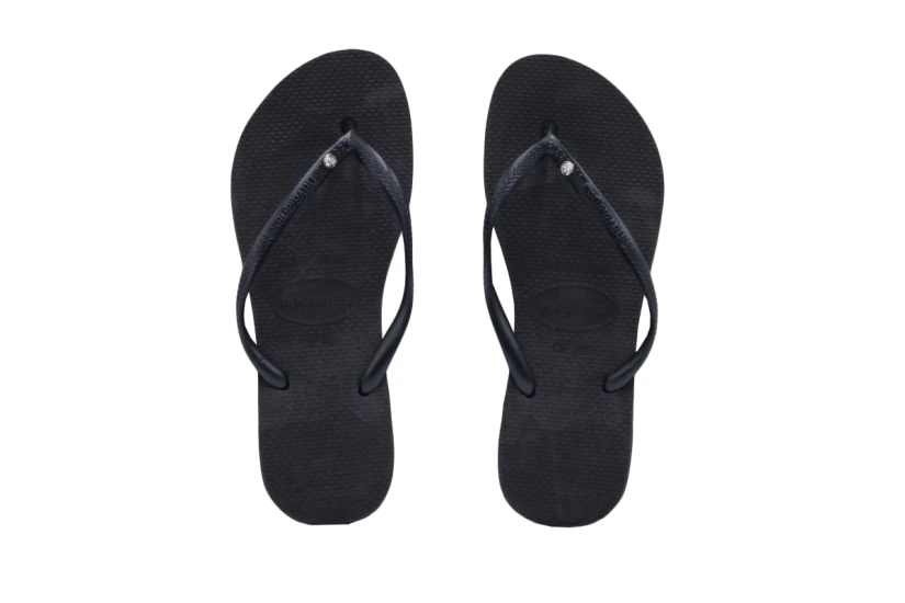 Havaianas Slim Crystal Swarovski II Σαγιονάρες Μαύρες