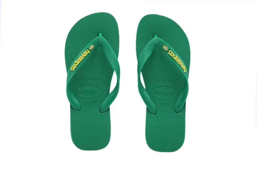 Havaianas Brasil Logo Unisex Σαγιονάρες Πράσινες