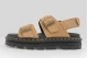 Dr. Martens Zebzag Suede Γυναικεία Σανδάλια Μπεζ, Μαύρα