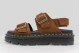 Dr. Martens Zebzag Nubuck Platform Γυναικεία Σανδάλια Καφέ