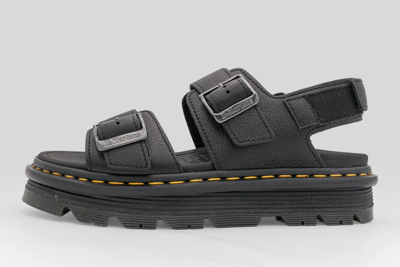 Dr. Martens Zebzag Pisa Leather Platform Γυναικεία Σανδάλια Μαύρα